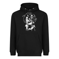 Black nightmare before christmas jack and sally t shirt Heavyweight Hoodie - linhVisuals