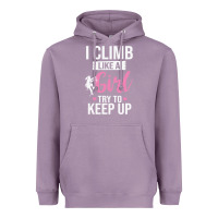 Lavender climbing climb mountain climbing like a girl 345 climb climbing lover Heavyweight Hoodie - linhVisuals