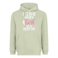 Matcha climbing climb mountain climbing like a girl 345 climb climbing lover Heavyweight Hoodie - linhVisuals