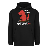 Black dinosaur dino trex row t rex saurus Heavyweight Hoodie - linhVisuals