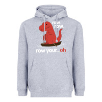 Heather Grey dinosaur dino trex row t rex saurus Heavyweight Hoodie - linhVisuals