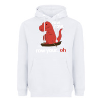 White dinosaur dino trex row t rex saurus Heavyweight Hoodie - linhVisuals