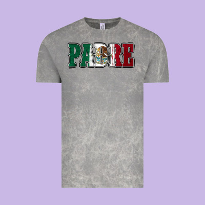 Mexican Flag Padre Vintage Tee Designed By Jasminsmagicworld