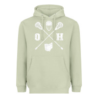 Matcha ohio lacrosse sticks & helmet state outline lax player t shirt Heavyweight Hoodie - linhVisuals