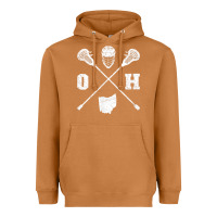Meerkat ohio lacrosse sticks & helmet state outline lax player t shirt Heavyweight Hoodie - linhVisuals