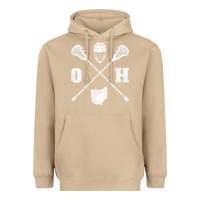 Mushroom ohio lacrosse sticks & helmet state outline lax player t shirt Heavyweight Hoodie - linhVisuals
