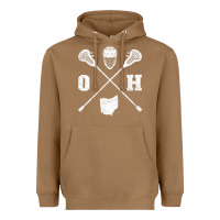 Toasted Coconut ohio lacrosse sticks & helmet state outline lax player t shirt Heavyweight Hoodie - linhVisuals