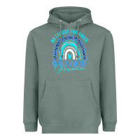 Sage no excuse child abuse prevention awareness leopard rainbow t shirt Heavyweight Hoodie - linhVisuals