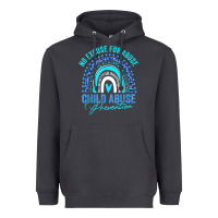 No Excuse Child Abuse Prevention Awareness Leopard Rainbow T Shirt Heavyweight Hoodie | Teevron