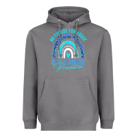 Storm no excuse child abuse prevention awareness leopard rainbow t shirt Heavyweight Hoodie - linhVisuals