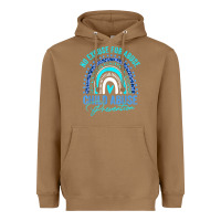 Toasted Coconut no excuse child abuse prevention awareness leopard rainbow t shirt Heavyweight Hoodie - linhVisuals