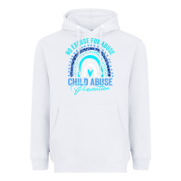 White no excuse child abuse prevention awareness leopard rainbow t shirt Heavyweight Hoodie - linhVisuals
