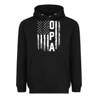 Black opa gift america flag gift for men father's day pullover hoodie Heavyweight Hoodie - linhVisuals