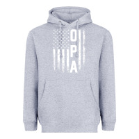 Heather Grey opa gift america flag gift for men father's day pullover hoodie Heavyweight Hoodie - linhVisuals