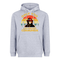 Vintage Only You Can Prevent Communism Funny Bear Camping T Shirt Heavyweight Hoodie | Teevron