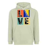 Matcha vintage retro i love bosnia flag for bosnian pride gift t shirt Heavyweight Hoodie - linhVisuals