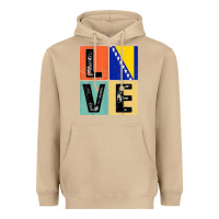 Mushroom vintage retro i love bosnia flag for bosnian pride gift t shirt Heavyweight Hoodie - linhVisuals