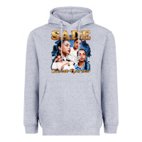 Heather Grey Sade Love Deluxe Rare Heavyweight Hoodie - linhVisuals