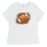 White American Football Leopard Ladies Tee - CowCowDesign