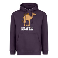 Plum what day is it hump day funny camels hump day t shirt Heavyweight Hoodie - linhVisuals