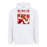 White Mariah Carey Vintage Heavyweight Hoodie - linhVisuals
