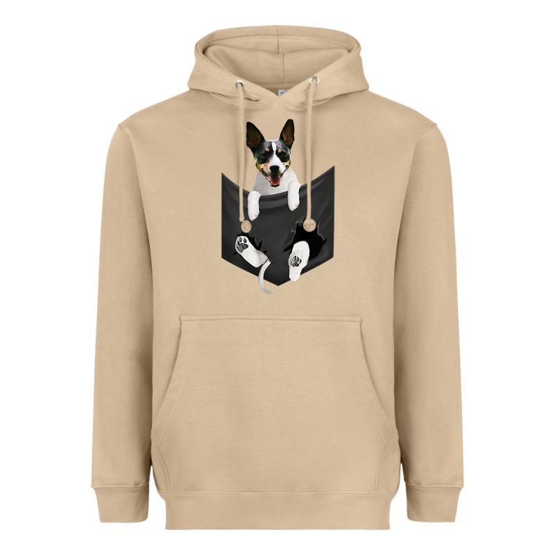 Rat Terrier Dog In Pocket, Rattie Puppy, Ratting Terrier T Shirt Heavyweight Hoodie by linhVisuals | Teevron