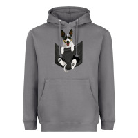 Storm rat terrier dog in pocket, rattie puppy, ratting terrier t shirt Heavyweight Hoodie - linhVisuals