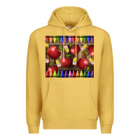Antique Gold Crayons And Apples Premium Hoodie - LillyAllenDesigns