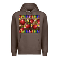 Coffee Crayons And Apples Premium Hoodie - LillyAllenDesigns