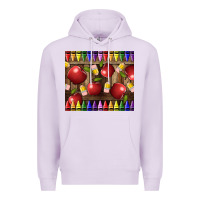 Lilac Crayons And Apples Premium Hoodie - LillyAllenDesigns