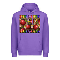 Purple Crayons And Apples Premium Hoodie - LillyAllenDesigns