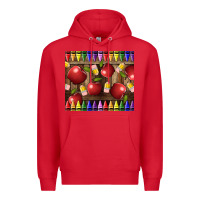 Red Crayons And Apples Premium Hoodie - LillyAllenDesigns