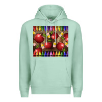 Seafoam Crayons And Apples Premium Hoodie - LillyAllenDesigns