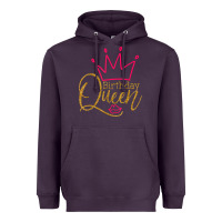 Plum birthday queen shirt, womens birthday shirt, birthday t shirt Heavyweight Hoodie - linhVisuals
