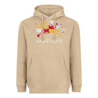 Mushroom retro maryland crab state flag vintage travel tank top Heavyweight Hoodie - linhVisuals