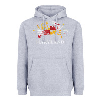 Heather Grey retro maryland crab state flag vintage travel tank top Heavyweight Hoodie - linhVisuals