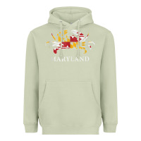 Matcha retro maryland crab state flag vintage travel tank top Heavyweight Hoodie - linhVisuals