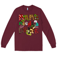 Burgundy Mama Needs A Drink Long Sleeve Tee - FaDigitalArtStudio
