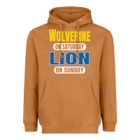 Meerkat wolverine on saturday lion on sunday fans detroit vintage pullover hoo Heavyweight Hoodie - linhVisuals