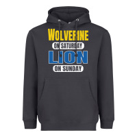 Smoke wolverine on saturday lion on sunday fans detroit vintage pullover hoo Heavyweight Hoodie - linhVisuals