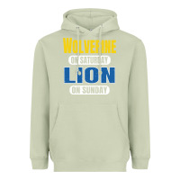 Matcha wolverine on saturday lion on sunday fans detroit vintage pullover hoo Heavyweight Hoodie - linhVisuals