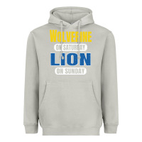 Moon Dust wolverine on saturday lion on sunday fans detroit vintage pullover hoo Heavyweight Hoodie - linhVisuals