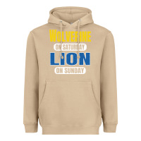 Mushroom wolverine on saturday lion on sunday fans detroit vintage pullover hoo Heavyweight Hoodie - linhVisuals