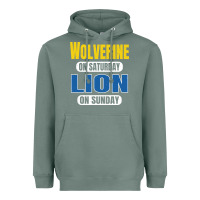 Sage wolverine on saturday lion on sunday fans detroit vintage pullover hoo Heavyweight Hoodie - linhVisuals