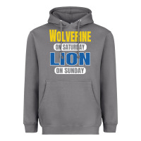 Storm wolverine on saturday lion on sunday fans detroit vintage pullover hoo Heavyweight Hoodie - linhVisuals