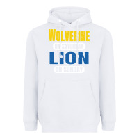 White wolverine on saturday lion on sunday fans detroit vintage pullover hoo Heavyweight Hoodie - linhVisuals