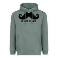 Sage MUSTACHE Heavyweight Hoodie - linhVisuals