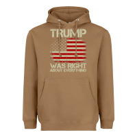 Toasted Coconut vintage usa american flag trump was right about everything pullover ho Heavyweight Hoodie - linhVisuals