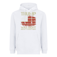 White vintage usa american flag trump was right about everything pullover ho Heavyweight Hoodie - linhVisuals