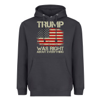 Smoke vintage usa american flag trump was right about everything pullover ho Heavyweight Hoodie - linhVisuals